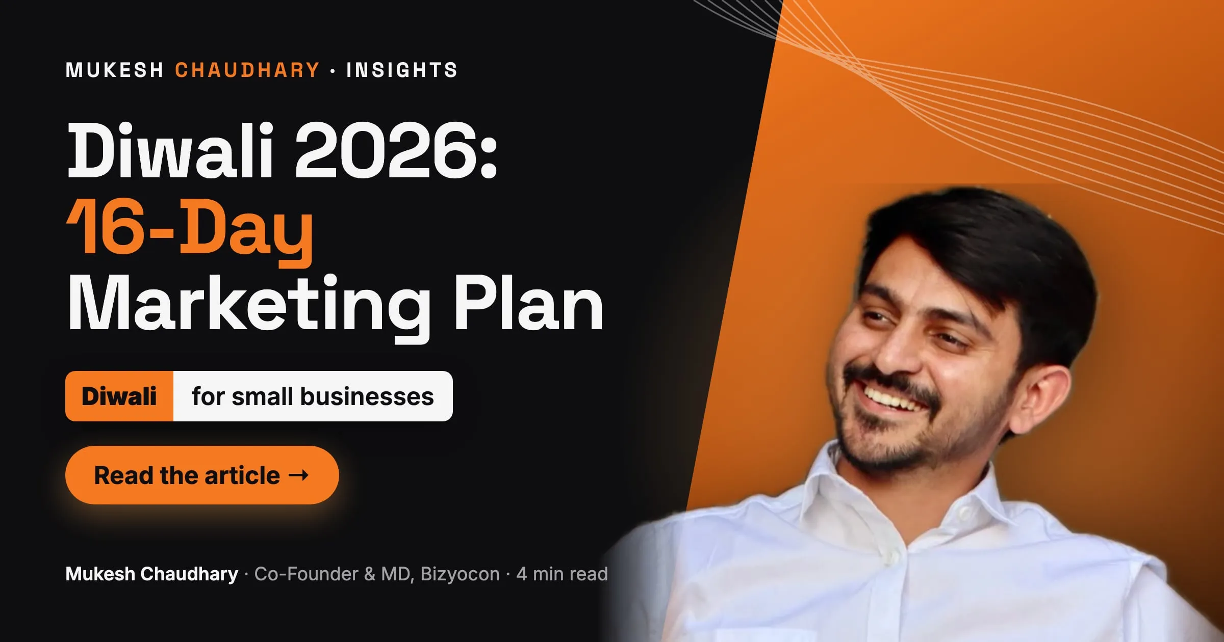 Diwali 2026 Marketing Plan for Small Businesses: 16 Days Left — article by Mukesh Chaudhary